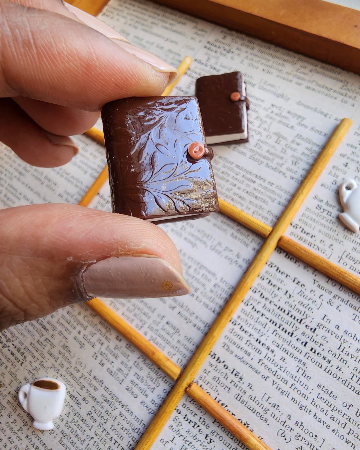 Book and Coffee Tic-Tac-Toe Board