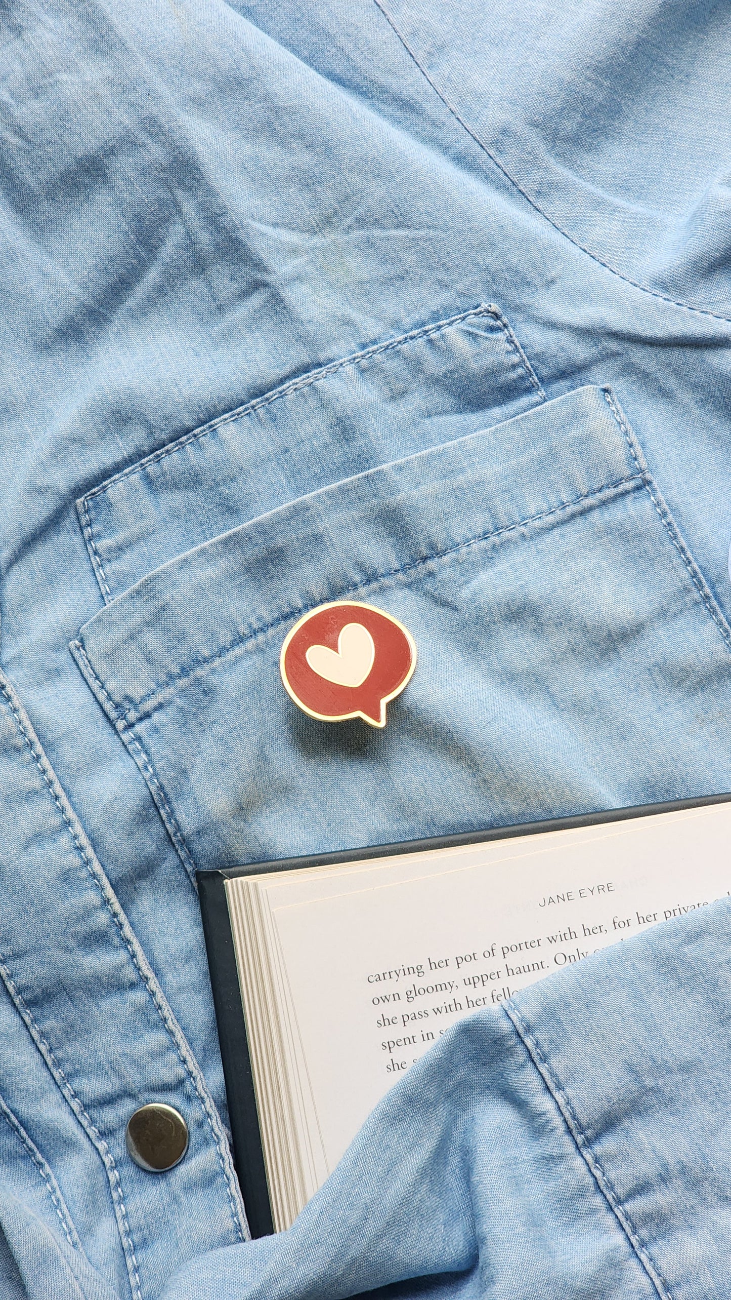 Heart - Bookish Enamel Pin