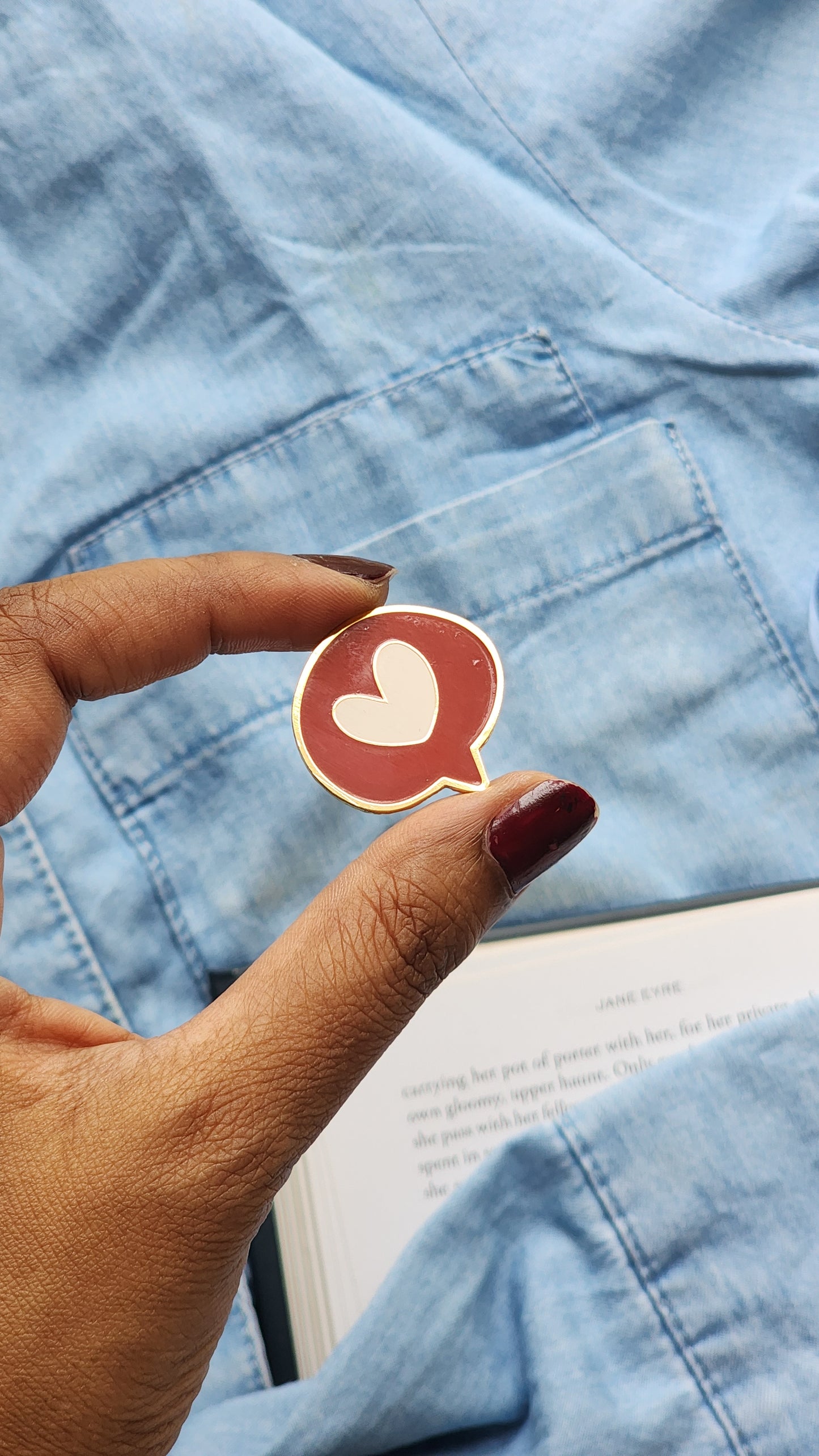 Heart - Bookish Enamel Pin