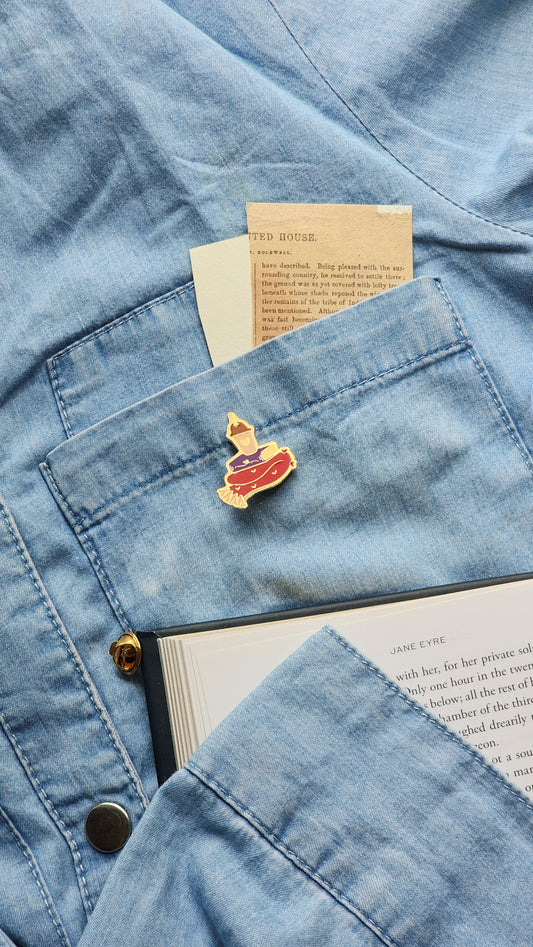 Coffee, Book and a Blanket - Bookish Enamel Pin
