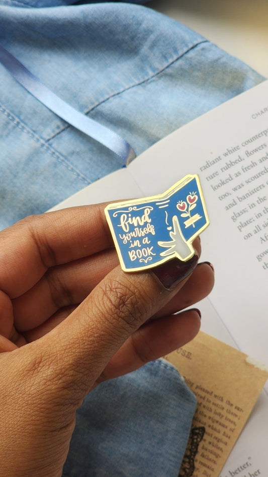 Find yourself in a book - Bookish Enamel Pin