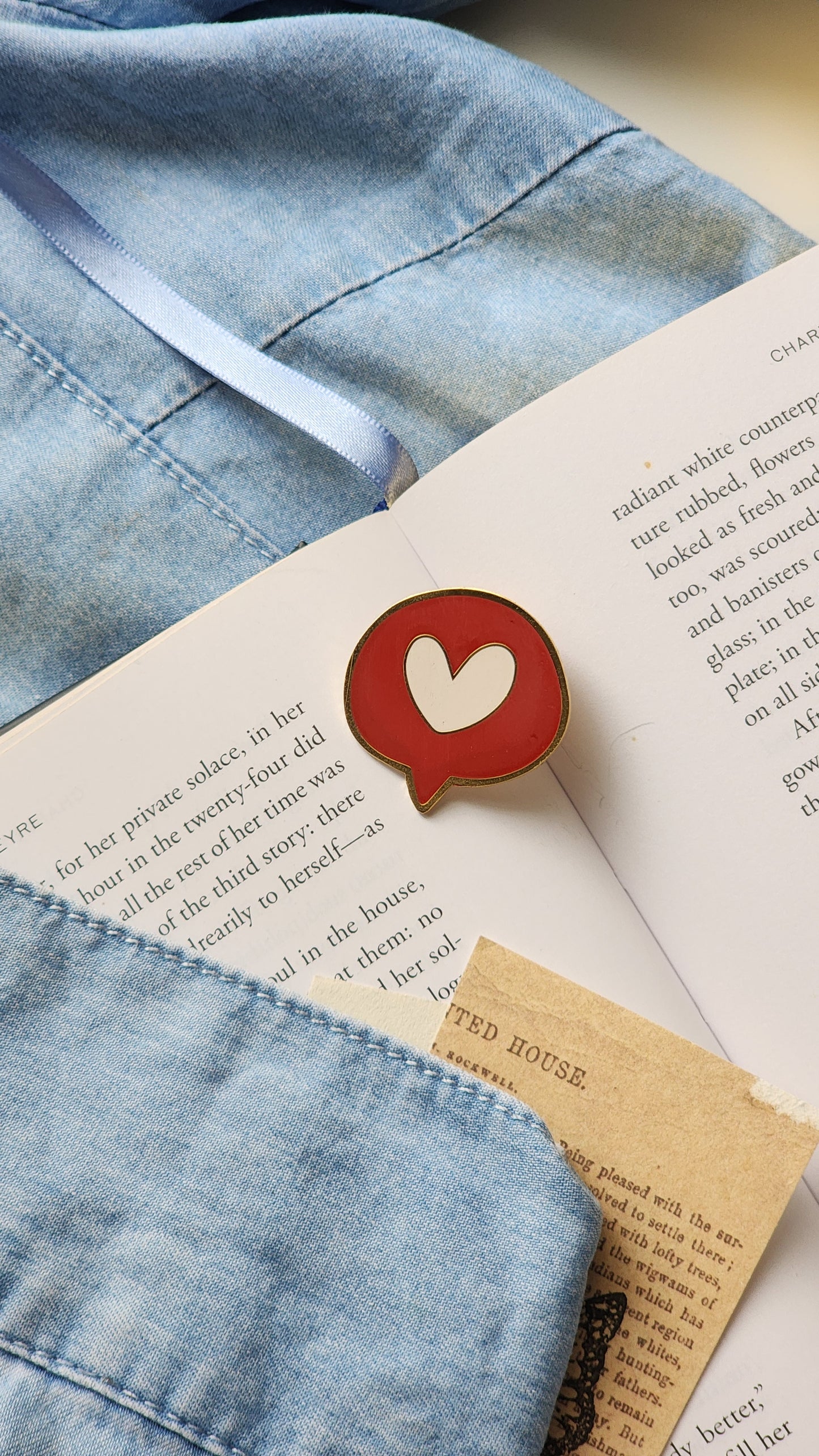 Heart - Bookish Enamel Pin