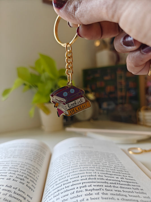Bookish Delight - Bookish Enamel Keychain
