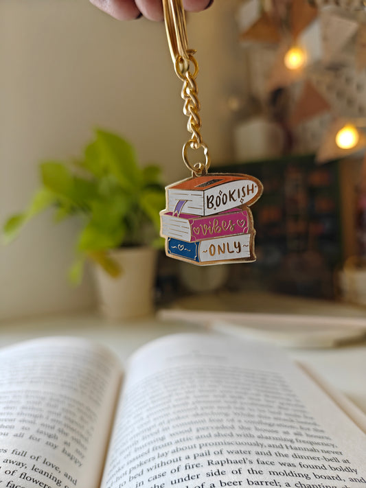 Bookish Vibes Only  - Bookish Enamel Keychain