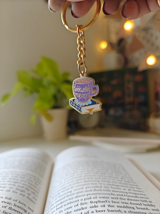 Bookworm's Paradise- Bookish Enamel Keychain
