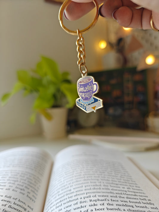 Bookworm's Paradise- Bookish Enamel Keychain