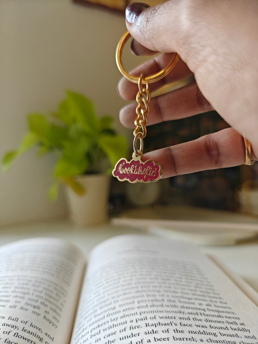 Bookaholic - Bookish Enamel Keychain