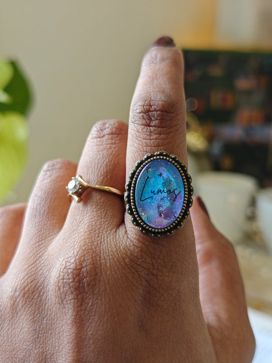 Lumos  - Bookish Ring (Design 1)