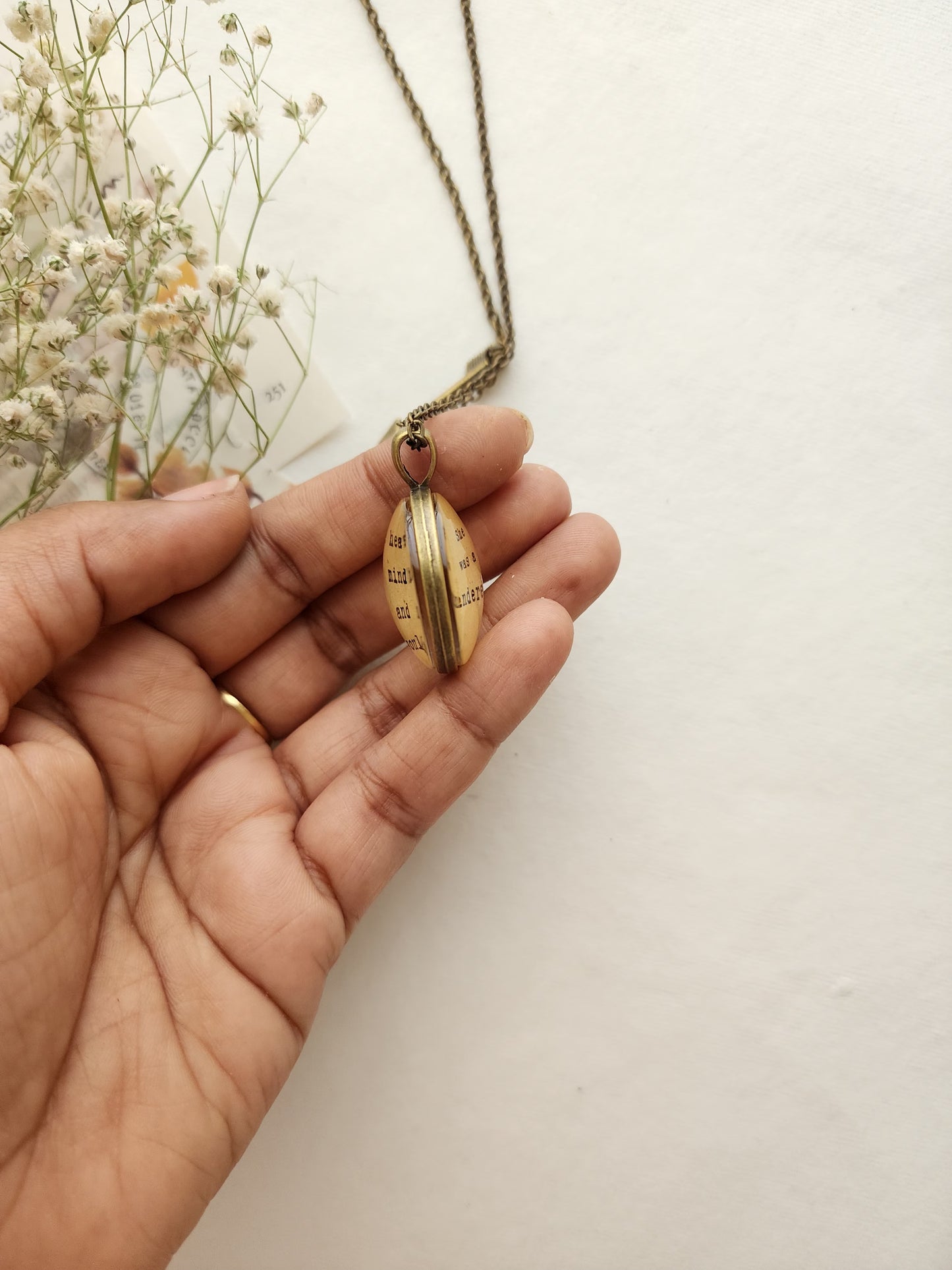 "She was a wanderer...” Quote Pendant