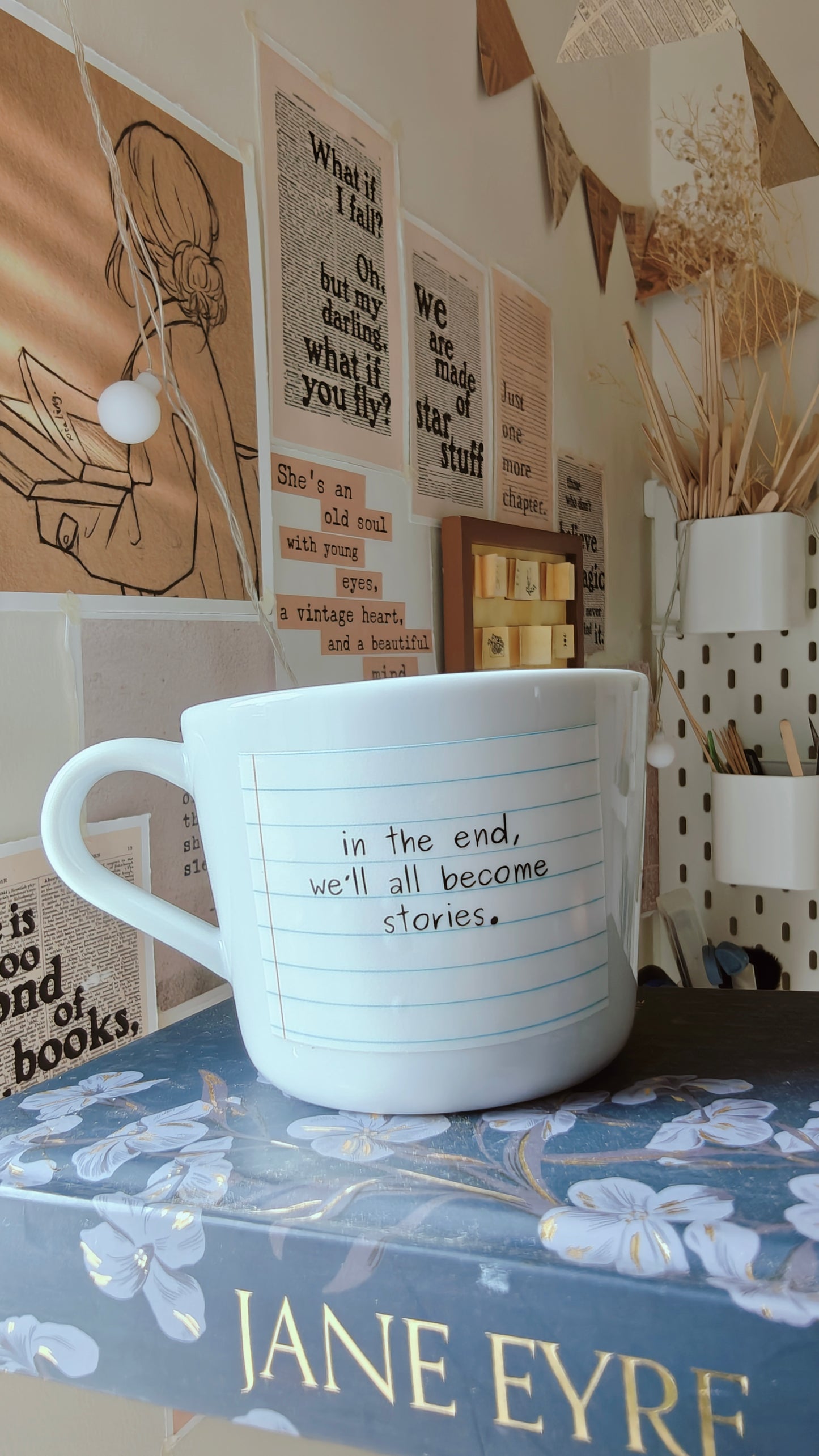 In The End We’ll All Become Stories | Notebook Edition UV DTF Cup