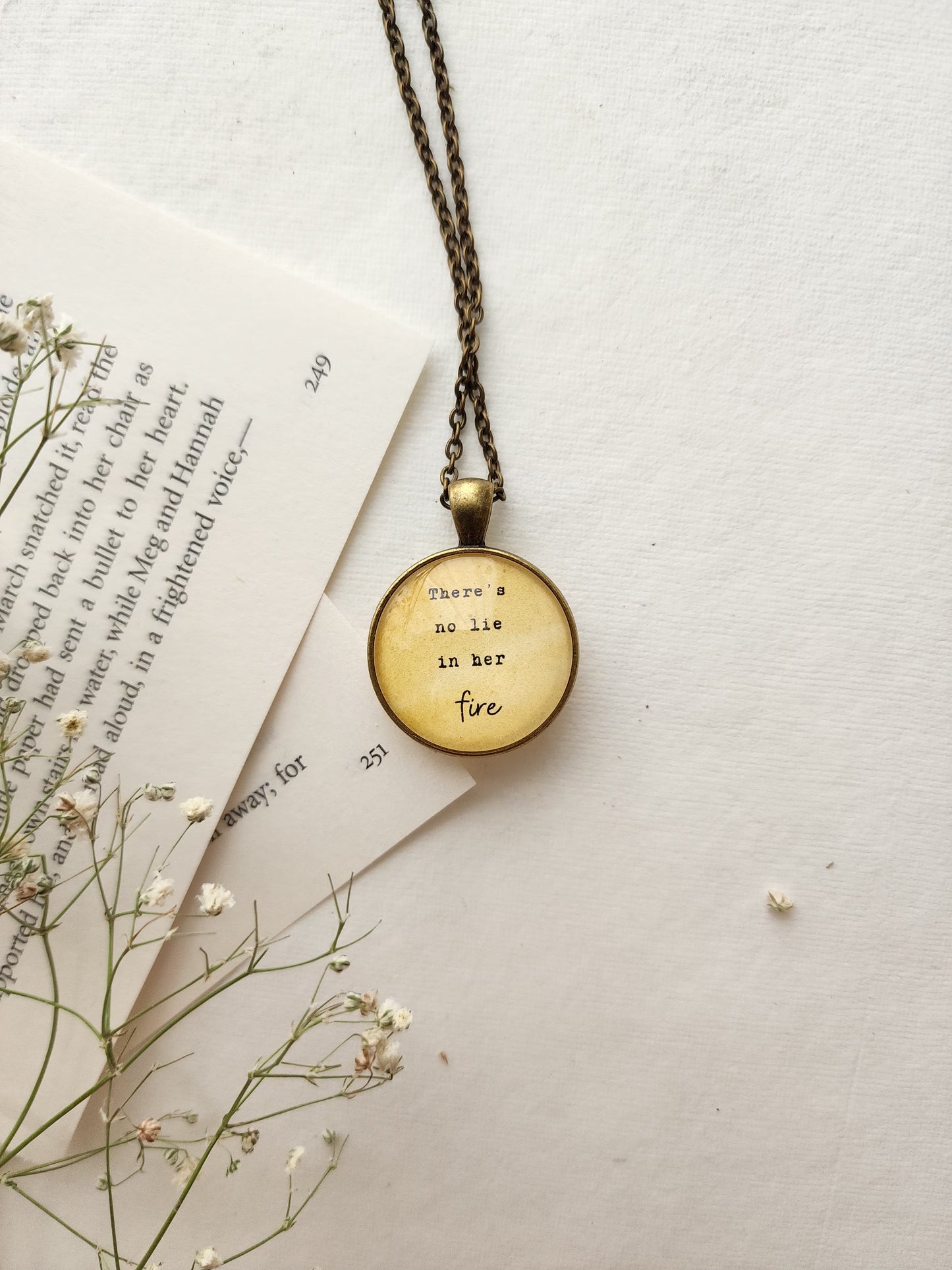 "She's mad but magic..” Quote Pendant