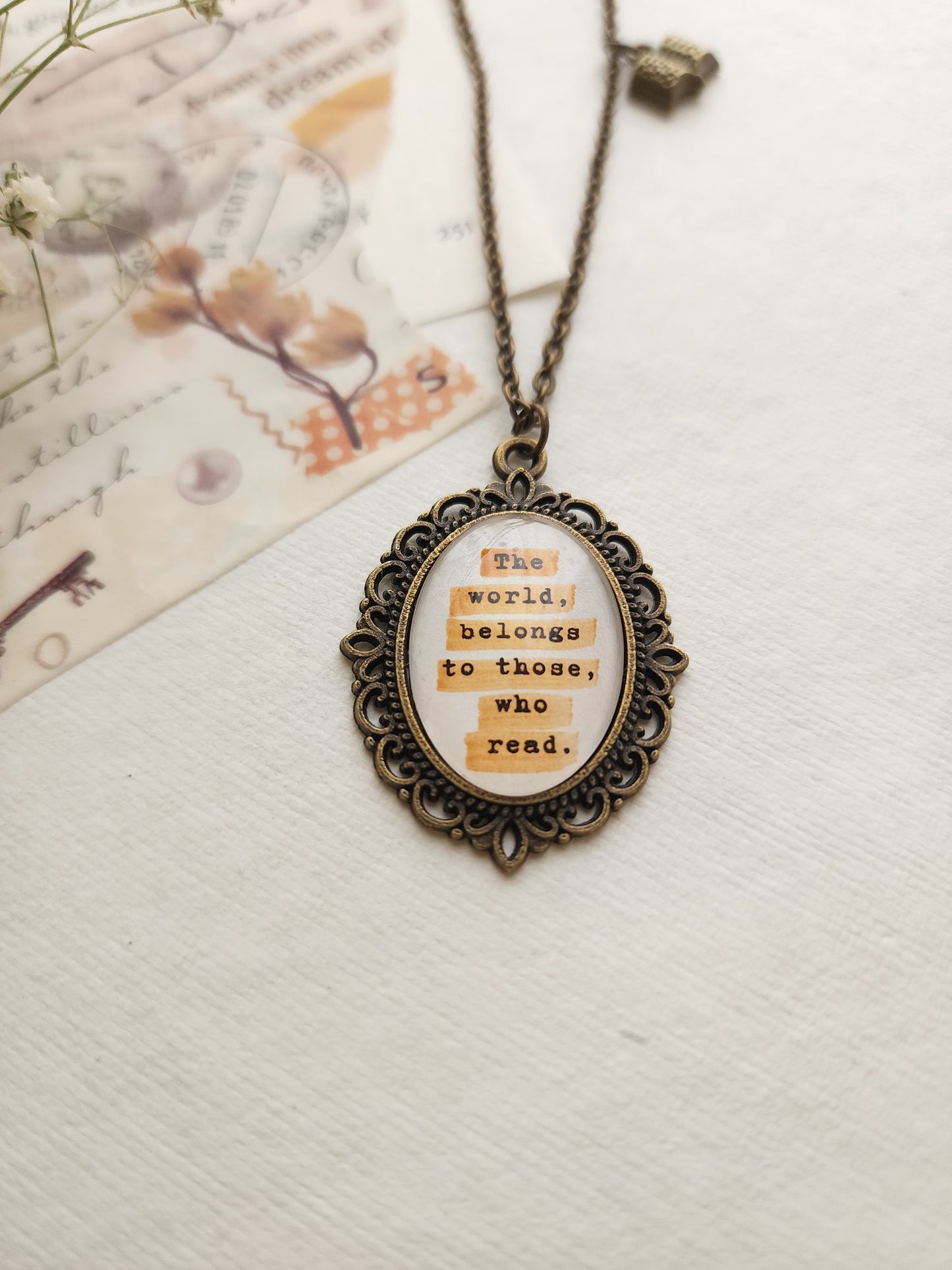 "to those who read...” Quote Pendant