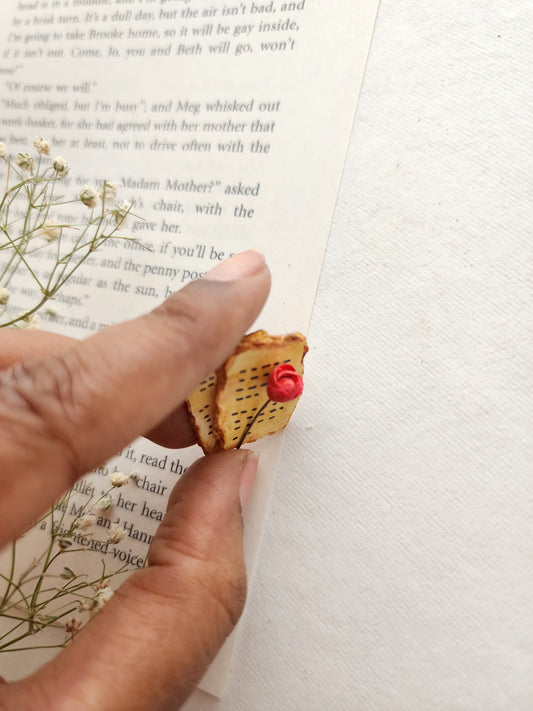 Two Pages & a Flower | Layered Bookish Pin