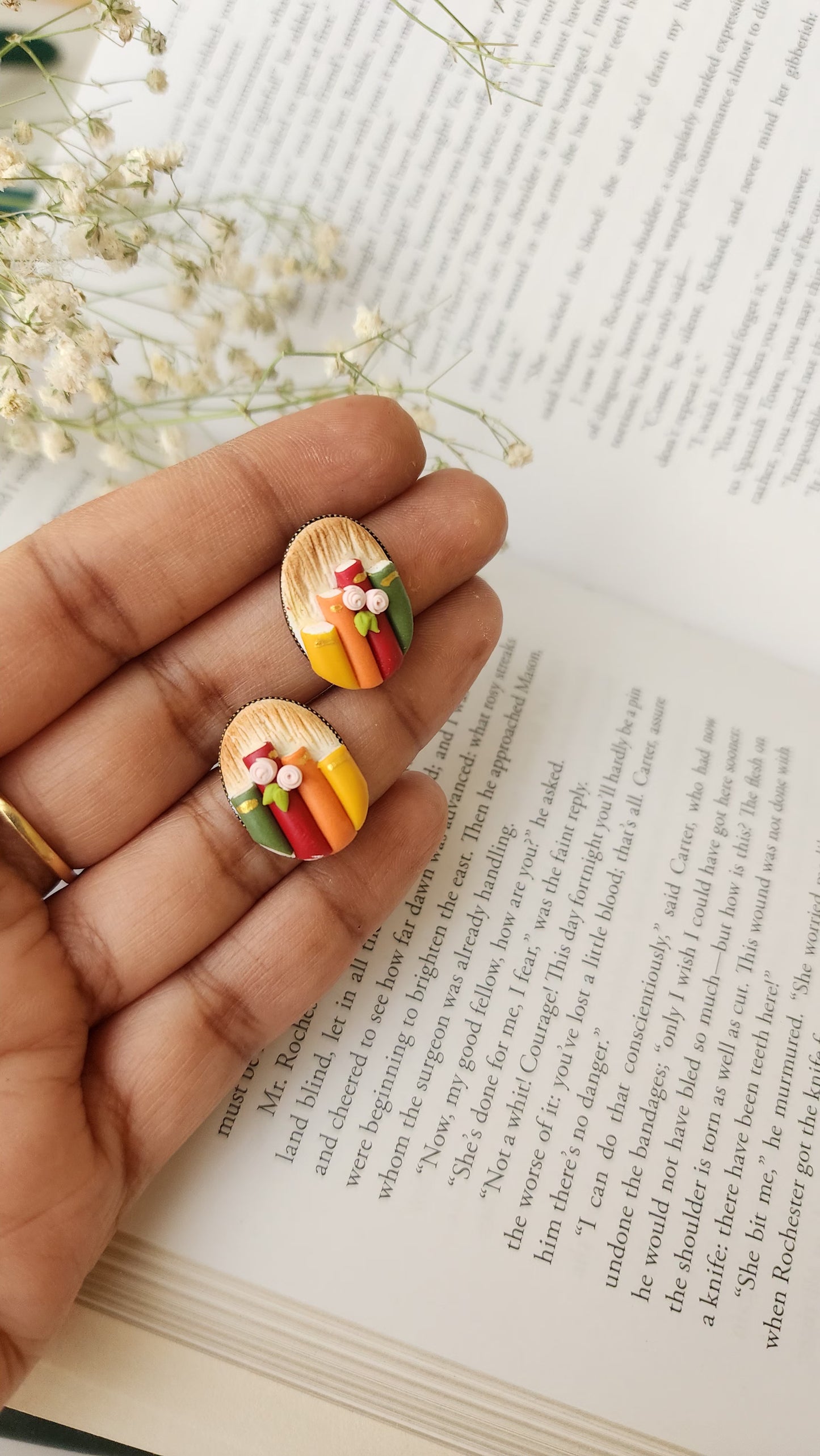 Miniature Book Stack Studs