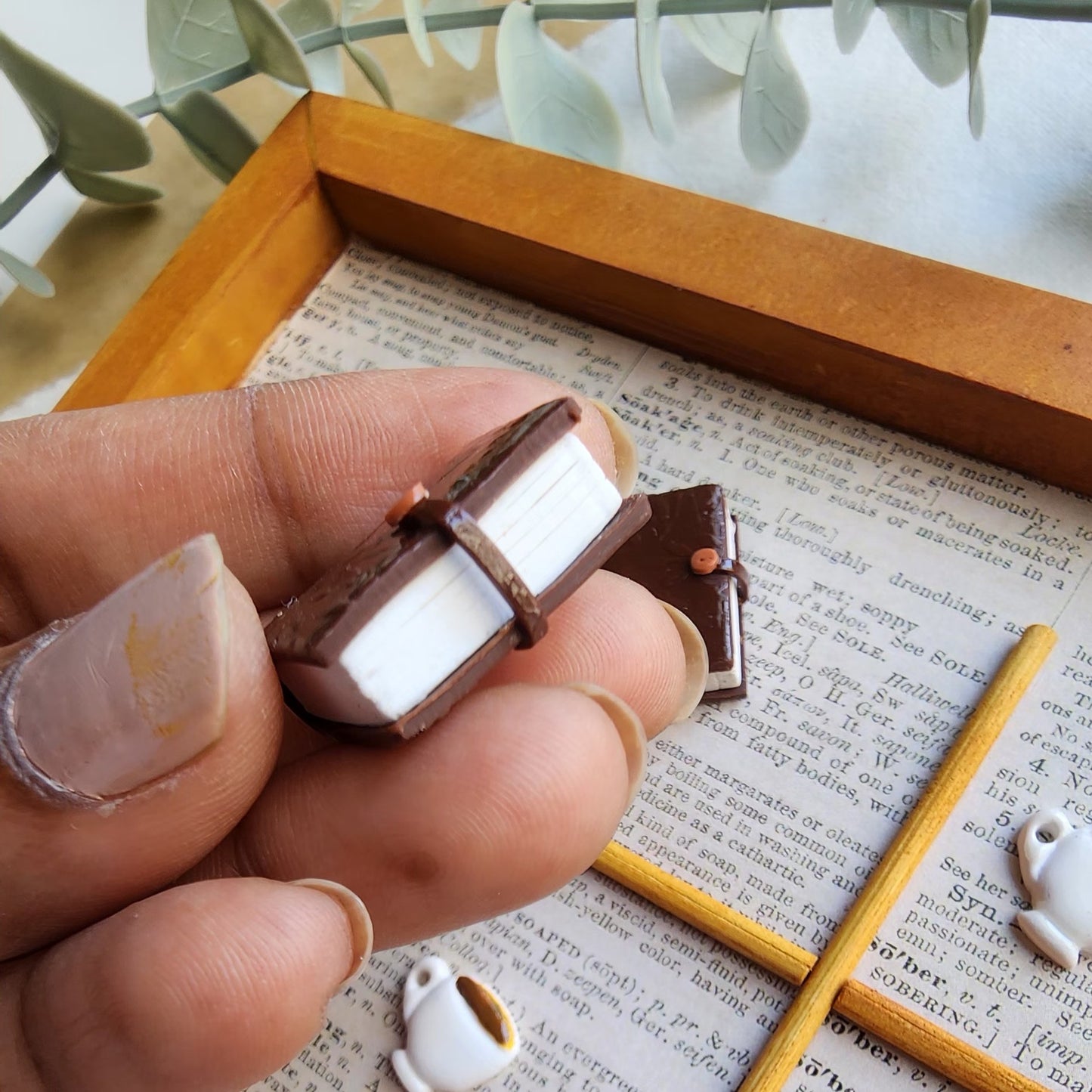 Book and Coffee Tic-Tac-Toe Board