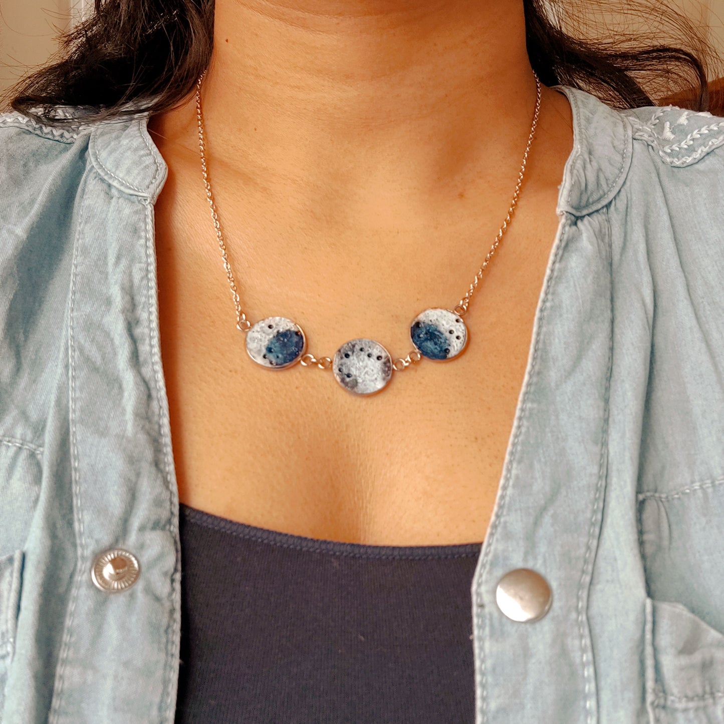 String of Moon Phase Necklace