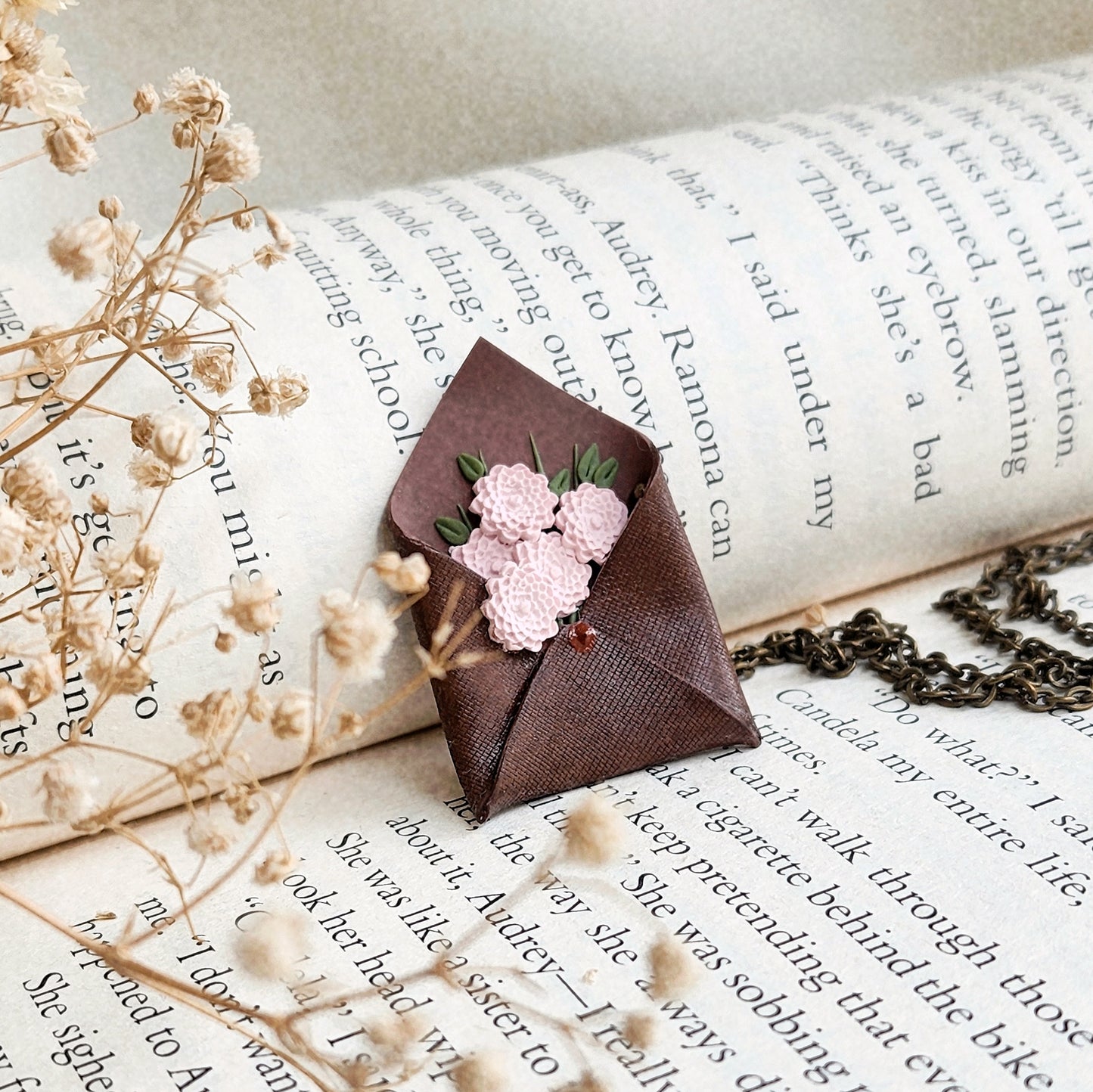 Flowers in Envelope Pendant