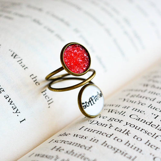 Gryffindor House -Harry Potter Spiral Adjustable Ring