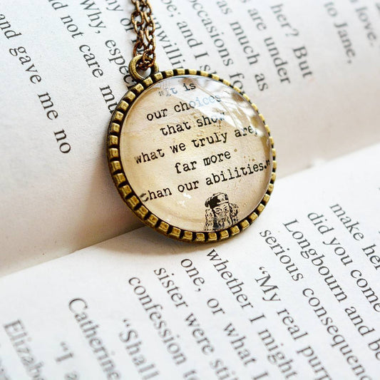 It is our choices - Albus Dumbledore Picture Quote Pendant