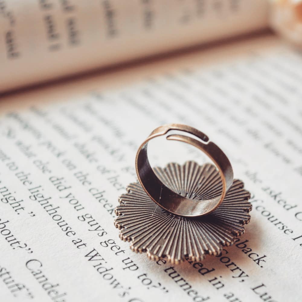 In the end, we'll all become stories - Margaret Atwood Quote Ring