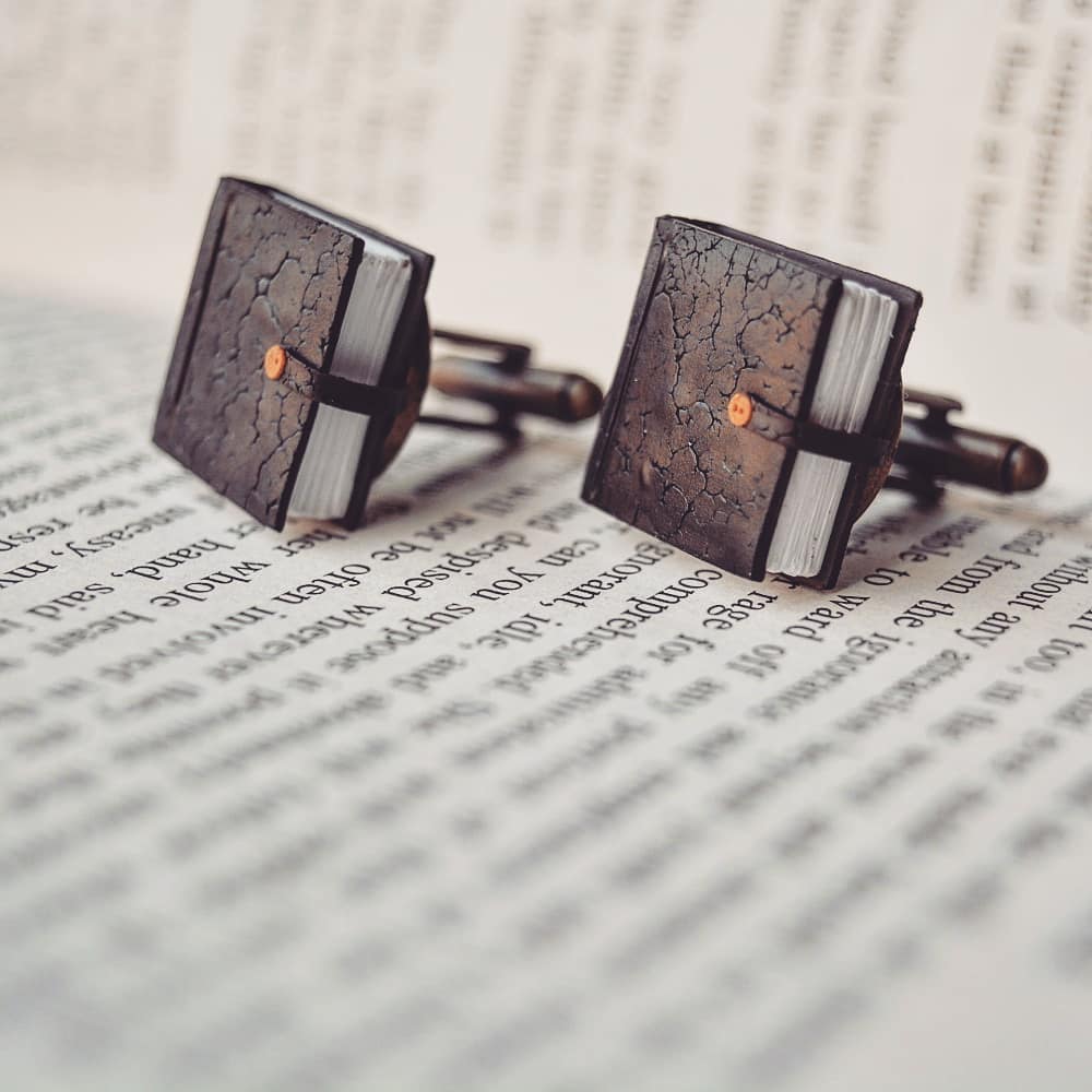 Faux Leather Diary Cufflinks