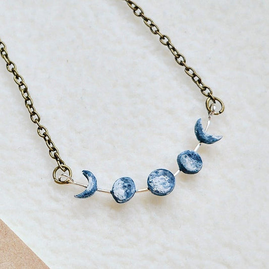 Phases of Moon - Crescent Shaped Pendant