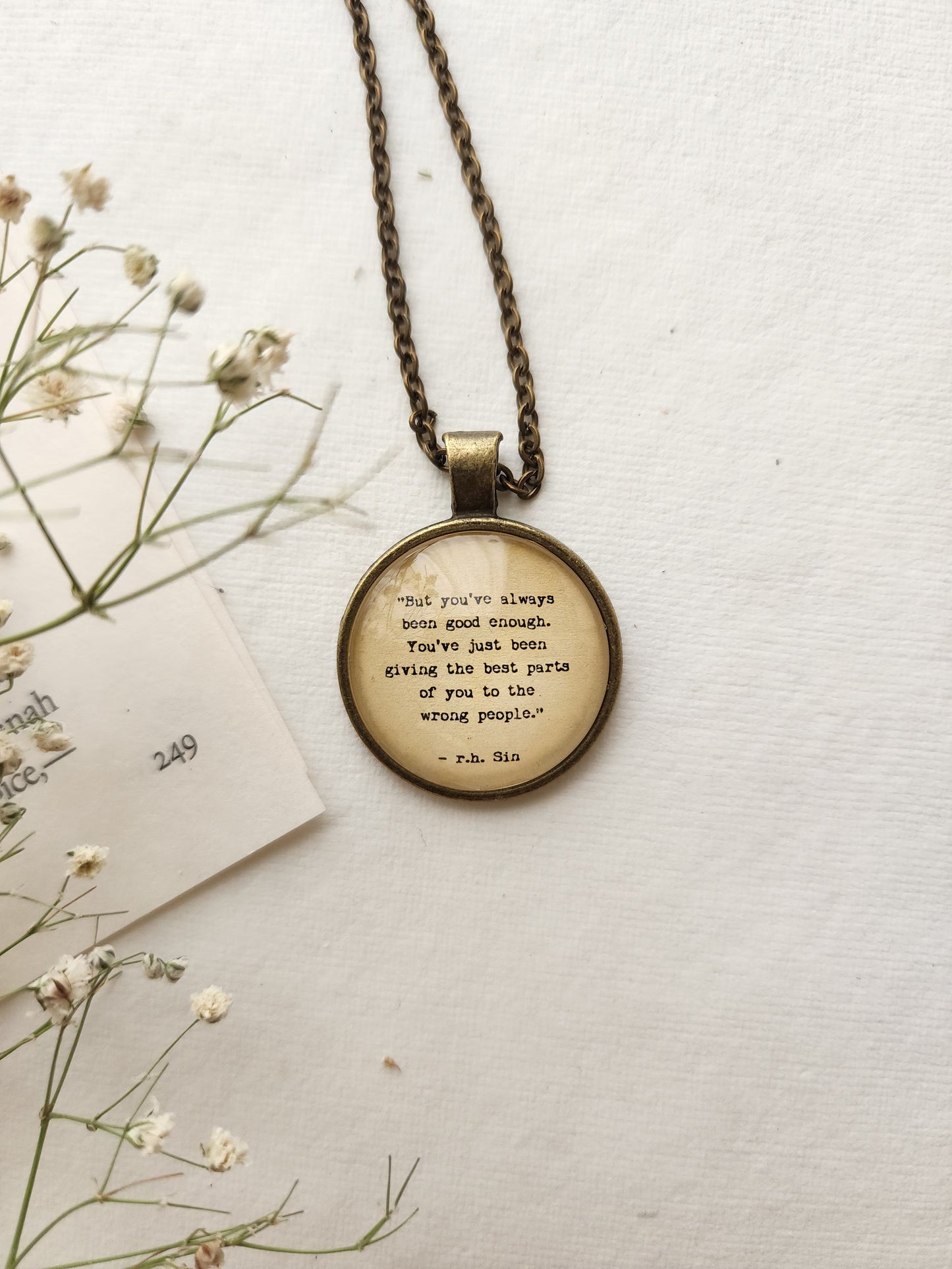 "..you are good enough..... " Quote Pendant