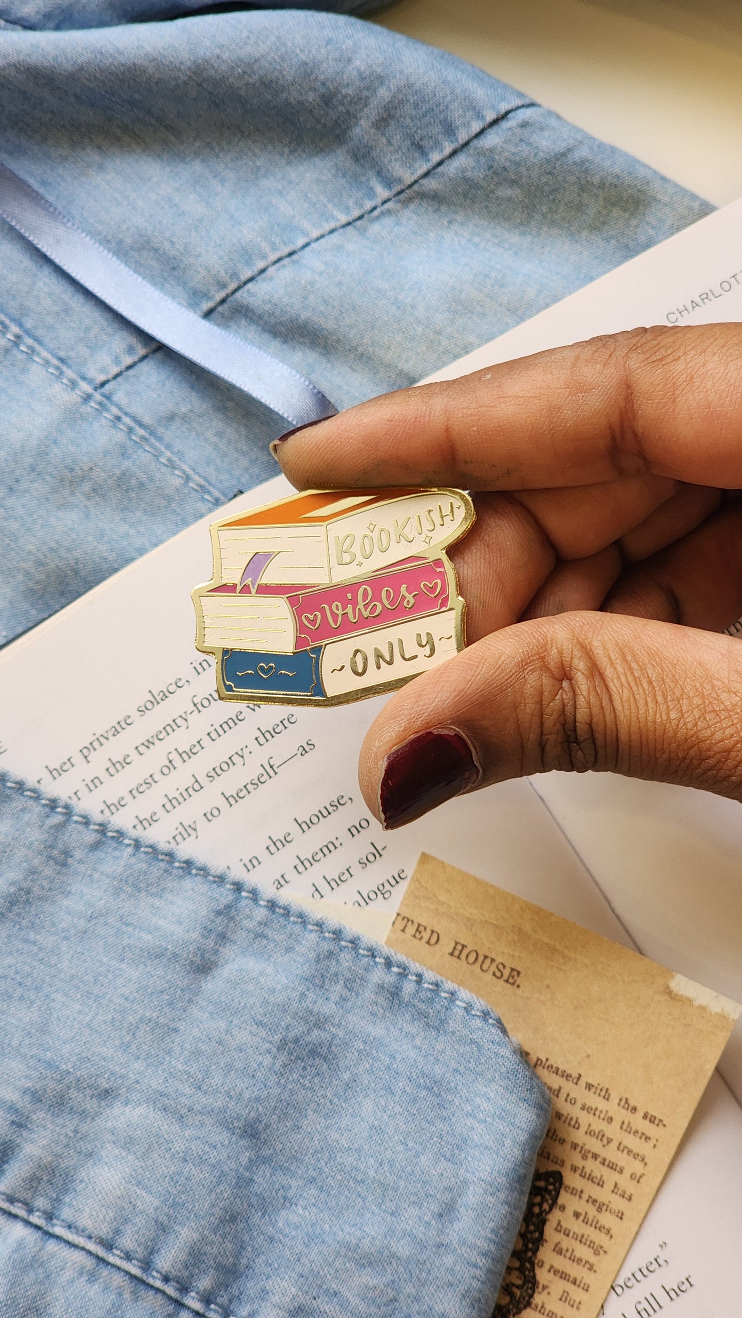 Bookish Vibes Only - Bookish Enamel Pin