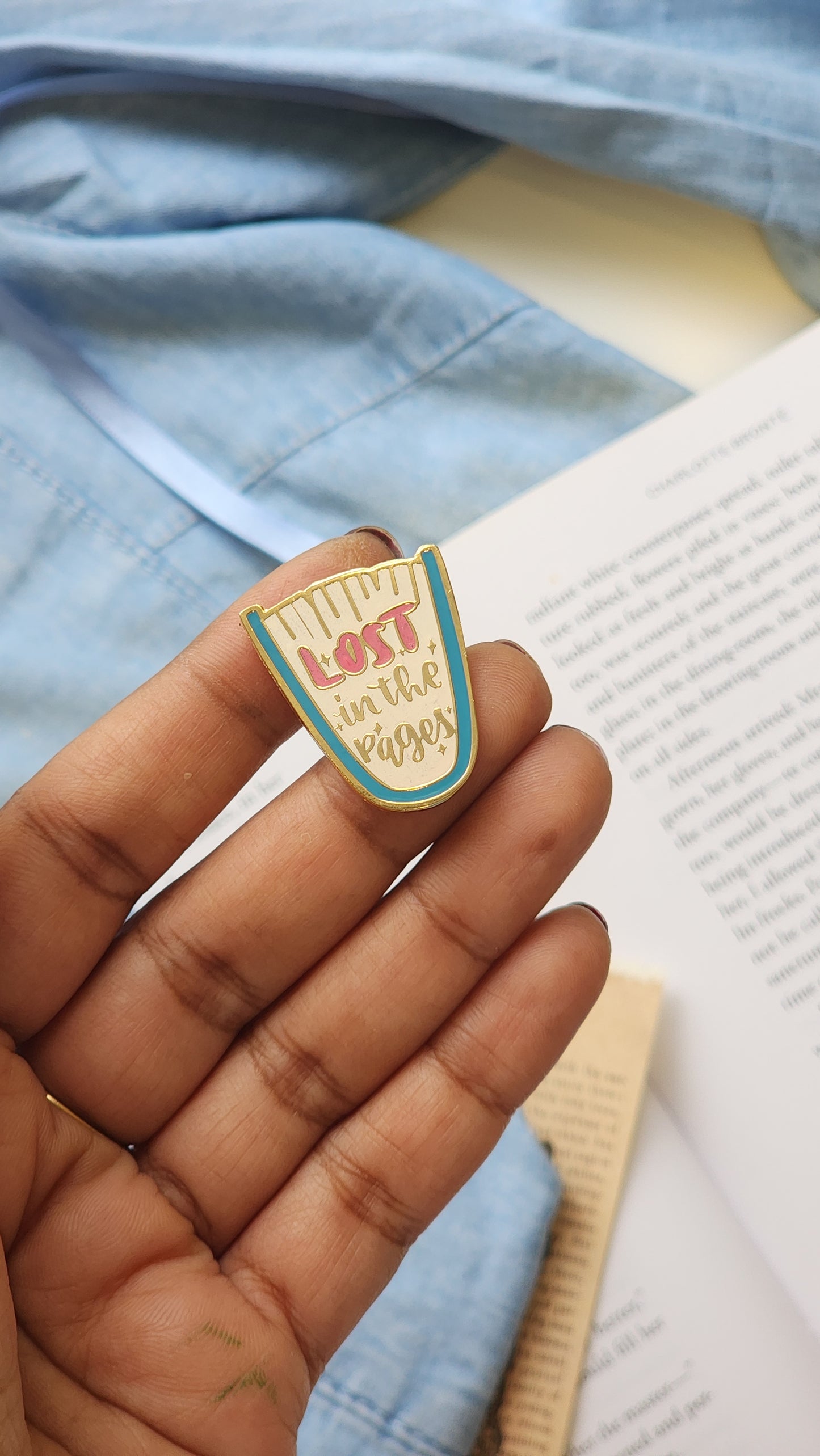 Lost in Pages - Bookish Enamel Pin