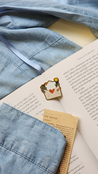 Envelope with Flowers - Bookish Enamel Pin