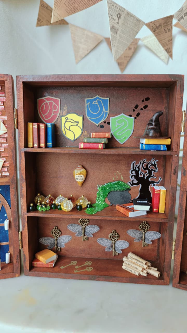 PRE-ORDER: Harry Potter Inspired Miniature Bookshelf