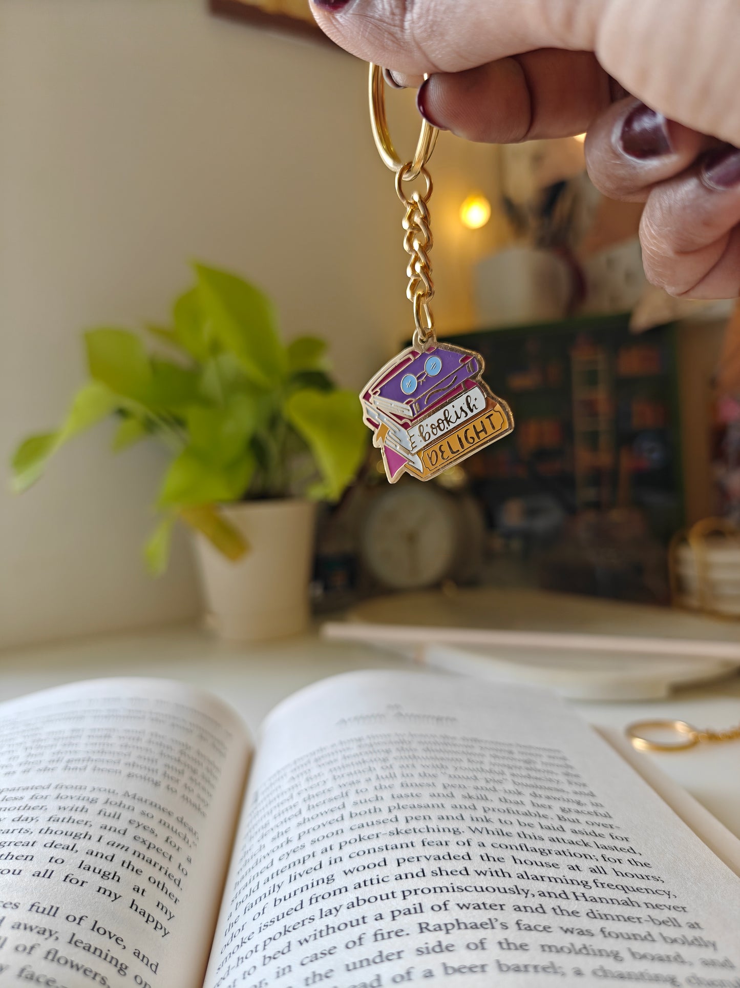 Bookish Delight - Bookish Enamel Keychain
