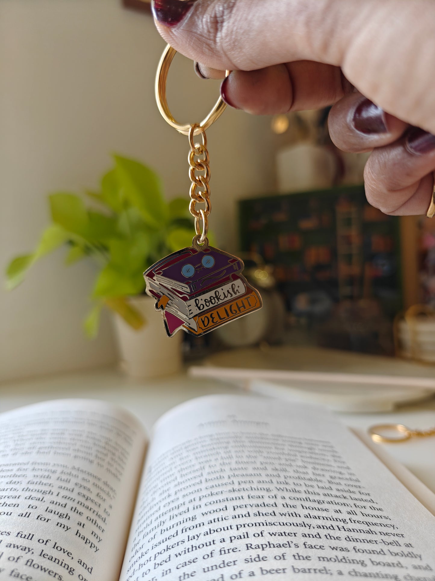 Bookish Delight - Bookish Enamel Keychain