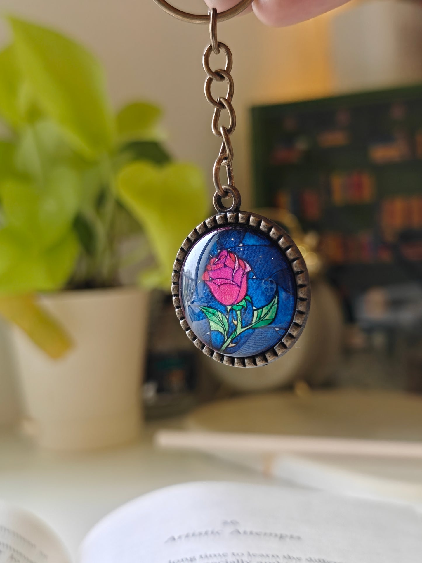 Beauty and The Beast Themed Keychain