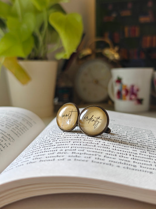 Most Ardently - Darcy Quote Cufflinks