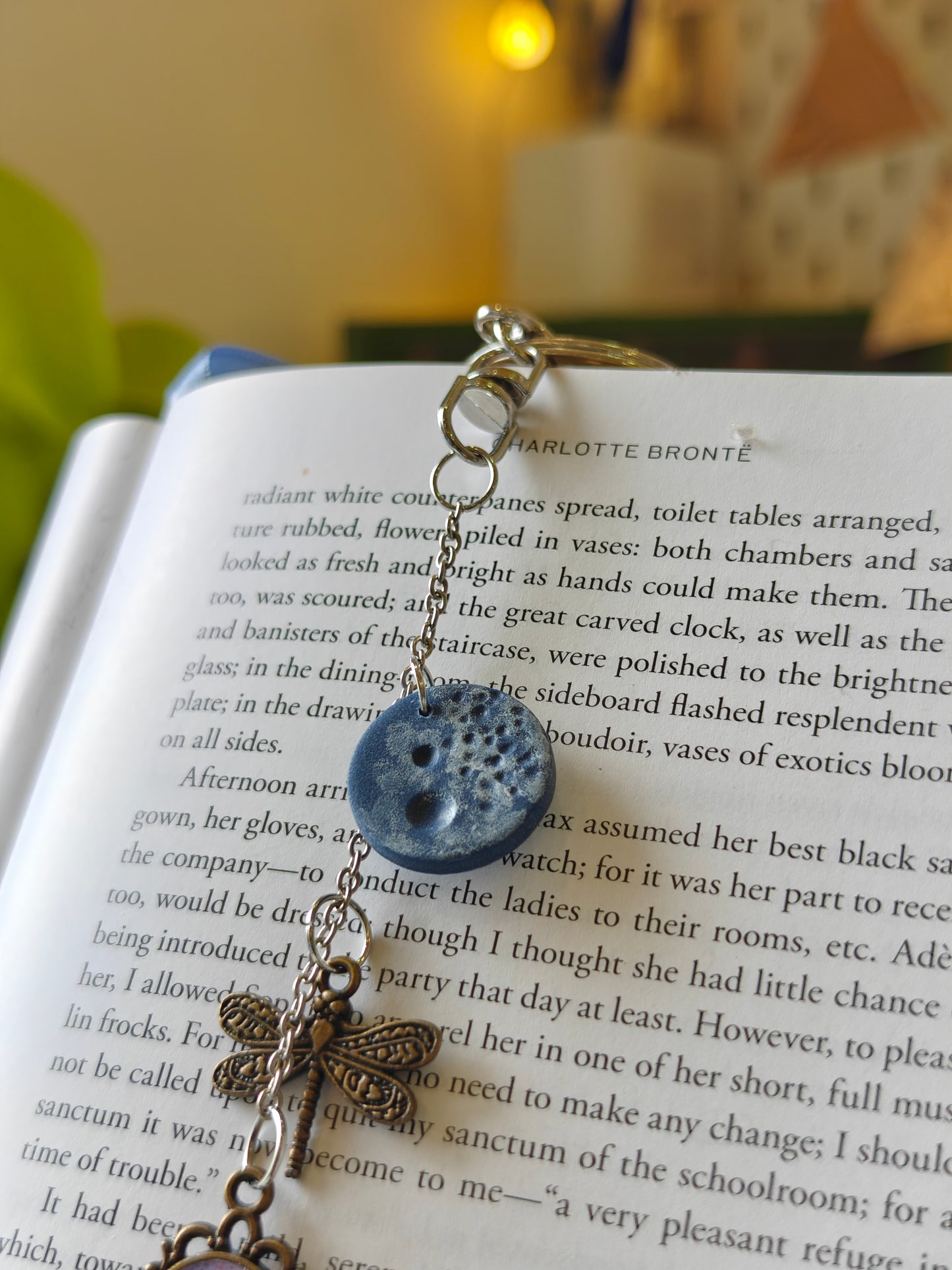 Full Moon Bookish Bag Charm