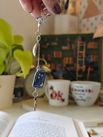 Moonchild Mason Jar Bookish Bag Charm