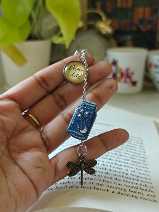 Moonchild Mason Jar Bookish Bag Charm