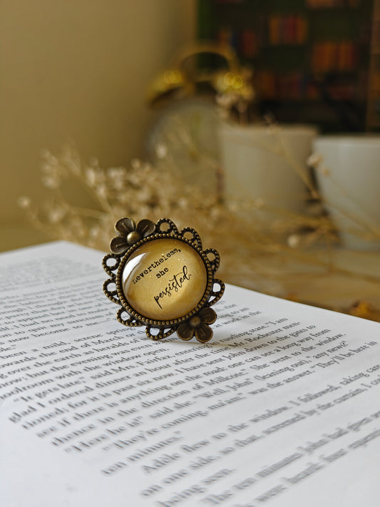 Nevertheless she persisted - Bookish Ring