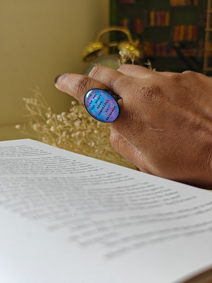 She was the moon - Bookish Ring