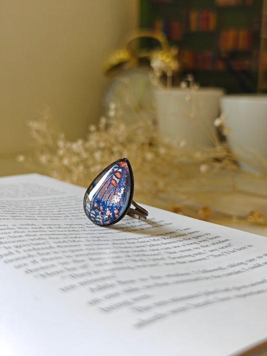 Butterfly Wing  - Blue Ring