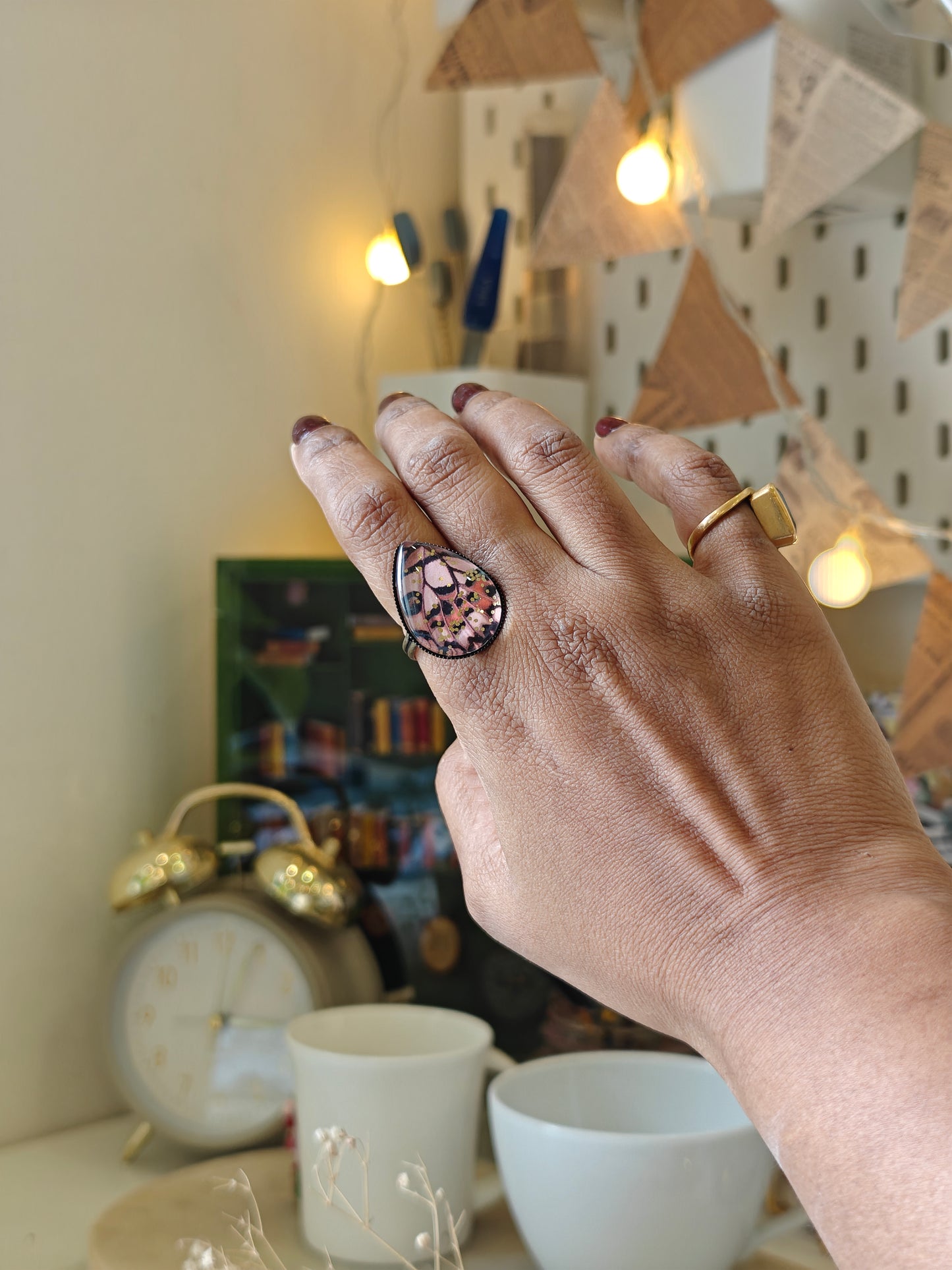 Butterfly Wing  - Black Ring