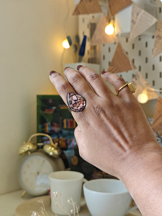 Butterfly Wing  - Black Ring