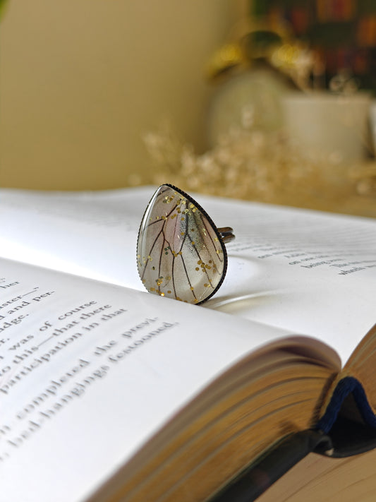 Butterfly Wing  - Off white Ring