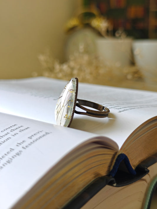Butterfly Wing  - Off white Ring