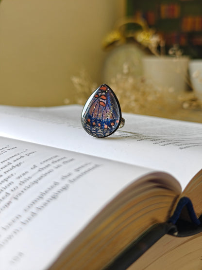 Butterfly Wing  - Blue Ring