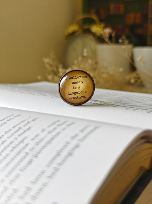 A well read-woman - Bookish Ring