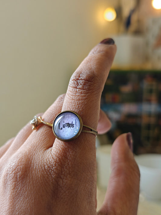 Lumos  - Bookish Ring (Design 3)