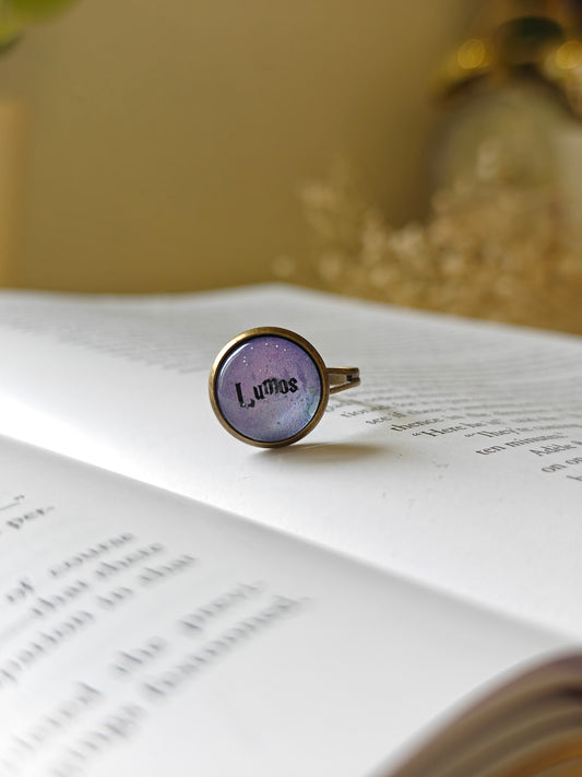 Lumos  - Bookish Ring (Design 3)