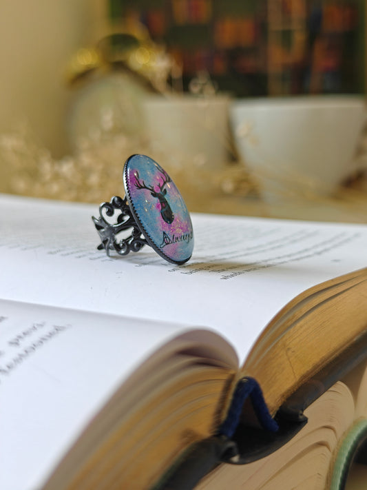 Always -Stag- Bookish Ring
